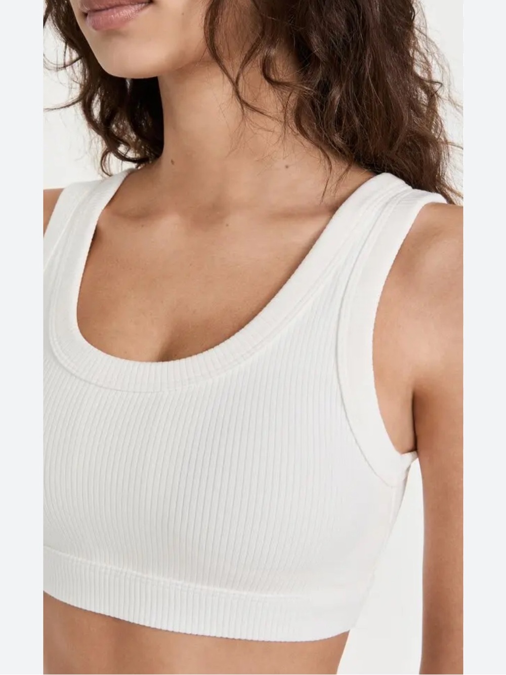 Alo yoga ribbed wellness bra ivory size small